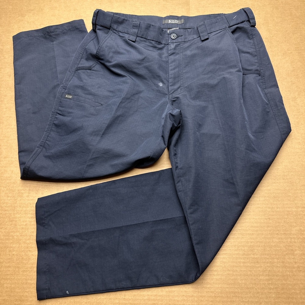 5.11 Tactical Good Modern Fast Tac Pants Mens 36x30 Blue Good Rip Stop 74461-724